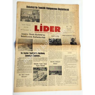 BAKIRKÖY, Lider gazetesi, 19 Mayıs 1987 - Efemera