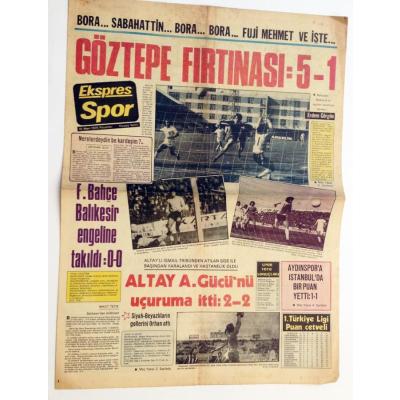 Bursa Ekspres Spor gazetesi - 15 Mart 1976 GHöztepe spor, Altay, Ankaragücü - Efemera