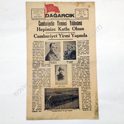 Bursa, Mudanya Halkevi, Dağarcık gazetesi, 29 Ekim 1945 29 Ekim gazeteleri - Efemera