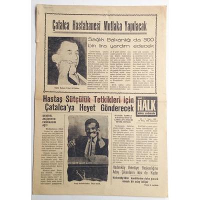 Çatalca Yeni Halk gazetesi, 19 Nisan 1969 - Efemera