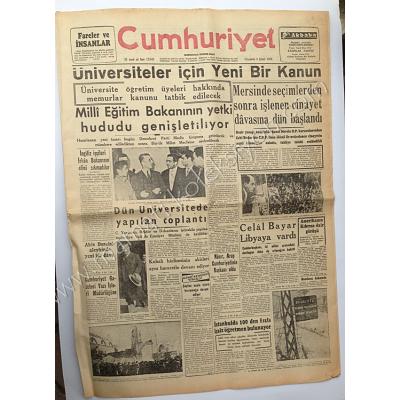 Cumhuriyet gazetesi 6 Şubat 1958 - Efemera