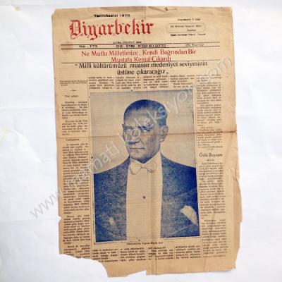 Diyarbekir gazetesi, 29 Birinciteşrin 1934 29 Ekim gazeteleri, Diyarbakır Haliyle - Efemera