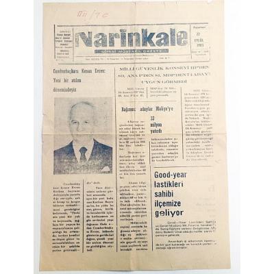 Doğubeyazıt Narinkale gazetesi, 22 Eylül 1983 - Efemera