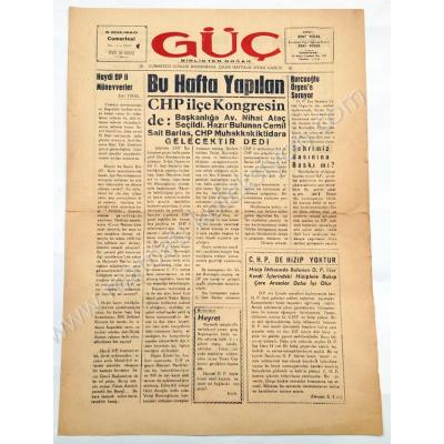 Güç birlikten doğar gazete,9 Ocak 1960 Bandırma - Efemera
