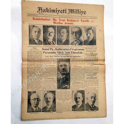 Hakimiyeti Milliye gazetesi, 28 Eylül 1930 Selahaddin Refik Fabrikası, reklamlı - Efemera