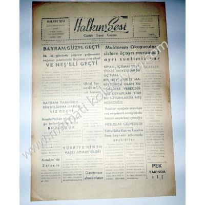 Halkın Sesi gazetesi, 23 Nisan 1958 23 Nisan gazeteleri, Adapazarı - Efemera