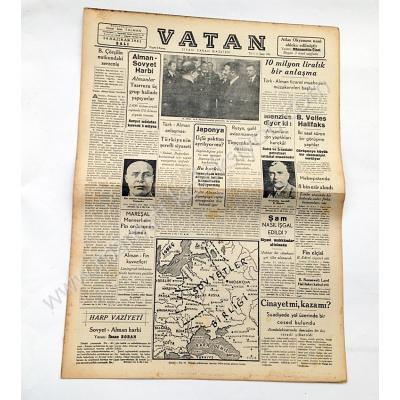 Hitler, Şam nasıl işgal edildi, Vatan gazetesi, 24 Haziran 1941 - Efemera