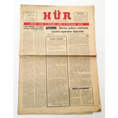 Hür gazetesi - 8 Mart 1947 - Efemera