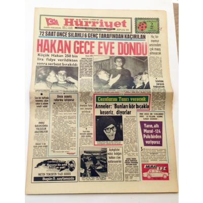 Hürriyet gazetesi - Hakan Duman eve döndü, 19 Nisan 1971 - Efemera