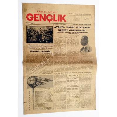 İnkılapçı Gençlik Gazetesi, 19 Haziran 1941 - Efemera