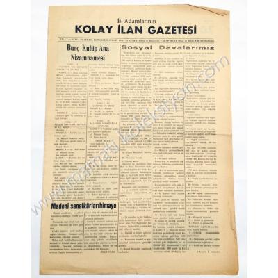 İş adamlarının kolay ilan gazetesi, 10 Ocak 1960 - Efemera