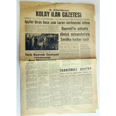İş adamlarının kolay ilan gazetesi, 20 Mart 1959 - Efemera