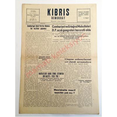Kıbrıs Demokrat gazetesi, 26 Ocak 1955 - Efemera