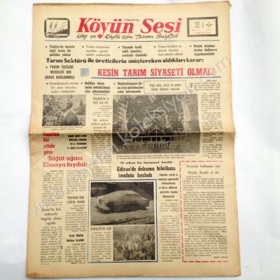 Köyün Sesi Köy ve Köylü için Tarım gazetesi, 15 Aralık 1972 - Efemera