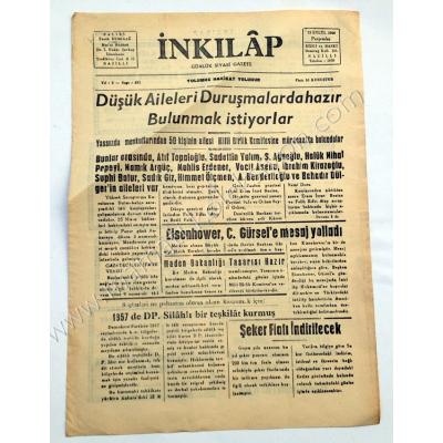 Nazilli, İnkılap gazetesi, 15 Eylül 1960 - Efemera