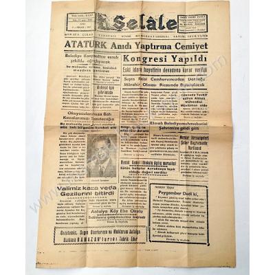 Şelale gazetesi, 2 Nisan 1957 Antalya Türk Heykelcilik Tarihi - Efemera