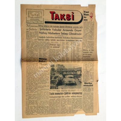 Taksi gazetesi, 22 Ekim 1954 (Haliyle) - Efemera