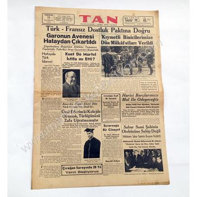 Tan gazetesi, 11 Haziran 1938 Hatay meselesi - Efemera