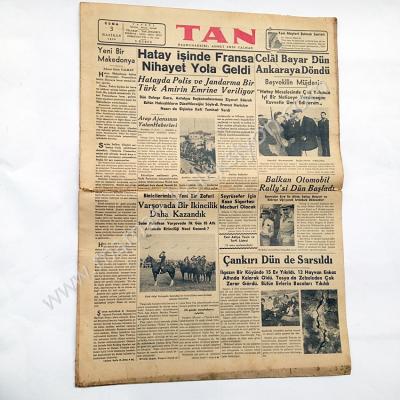 Tan gazetesi, 3 Haziran 1938 Çankırı, Hatay meselesi, Haliyle - Efemera