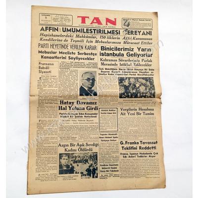 Tan gazetesi, 8 Haziran 1938 Hasan kolonyaları, Gramafon, Hatay meselesi - Efemera