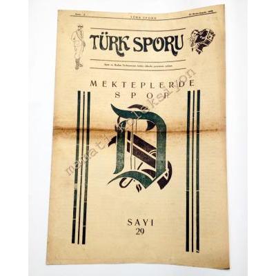 Türk Sporu gazetesi, 15 Birinciteşrin 1941 - Efemera