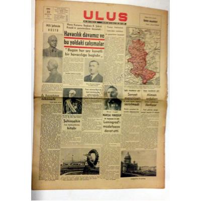 Ulus gazetesi - 22 Ağustos 1941 - Efemera
