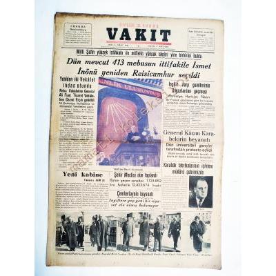 Vakit gazetesi - 4 Nisan 1939 Kozan orta mektep istiyor,Muğla'da tavukçuluk kursu, Burdur Çocuk Esirgeme - Efemera