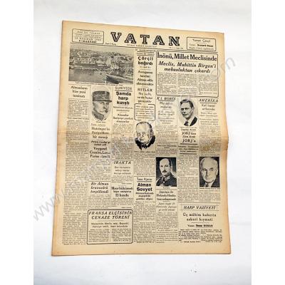 Vatan gazetesi, 14 Haziran 1941 - Efemera