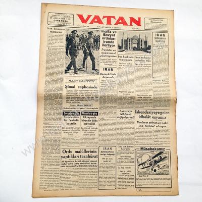 Vatan gazetesi, 27 Ağustos 1941 - Efemera