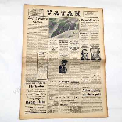 Vatan gazetesi, 28 Haziran 1941 Bursa'da yüzme kursu açıldı, Eyüp'lü Halit'in hatıraları - Efemera