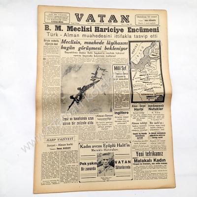 Vatan gazetesi, 30 Haziran 1941 - Efemera