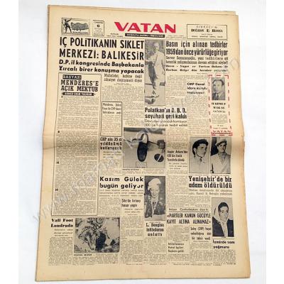 Vatan gazetesi, 6 Eylül 1958 Karagümrük, Vefa, - Efemera