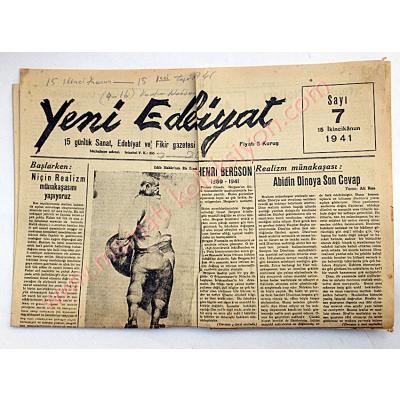 Yeni Edebiyat gazetesi, 15 İkincikanun 1941, Sayı: 7  Nadir - Efemera