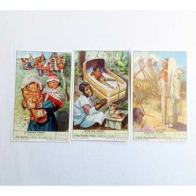 3 adet Kızılderili temalı, Liebig kartı