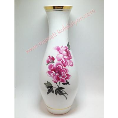 Yarımca Porselen - Sümerbank - Çiçekli vazo