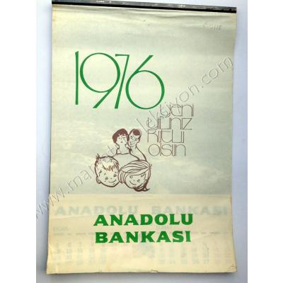 Anadolu Bankası 1976 takvim Banka Sigorta efemeraları