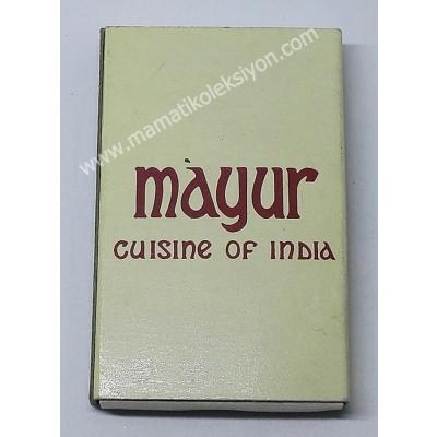 Mayur cuisine of India  match - Kibrit Yeme İçme Kültürü Kibritleri