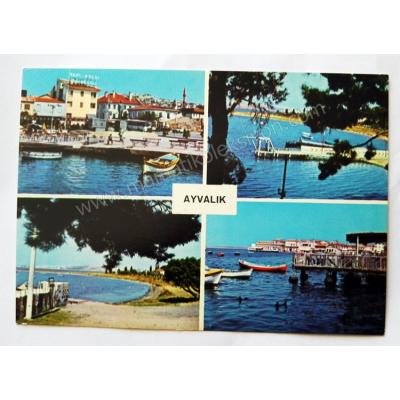 Ayvalık Şehirden 4 muhtelif görünüş - Kartpostal Ayvalık İlo color kartpostal