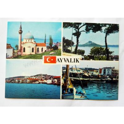 Ayvalık Şehirden dört muhtelif görünüş - Kartpostal Ayvalık Ticaret kartpostalları