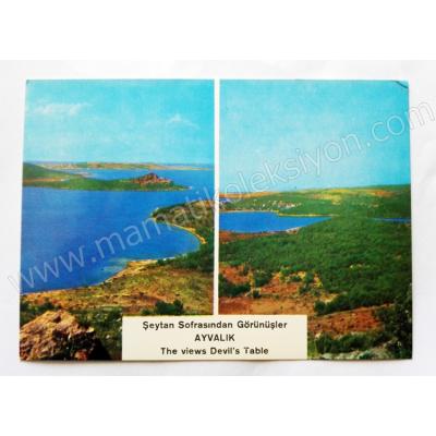 Ayvalık Türkiye Şeytan sofrasından görünüş - Parçalı kartpostal Ayvalık İlo color kartpostal