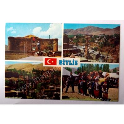 Bitlis Şehirden 4 muhtelif görünüş - Kartpostal  Ticaret kartpostalları
