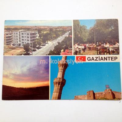 Gaziantep - Kavaklık kale ve iki görünüş / Kartpostal