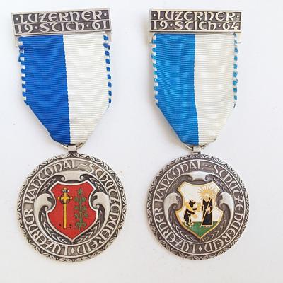 İsviçre Luzern 1961 ve 1964 tarihli mineli iki adet madalya - 